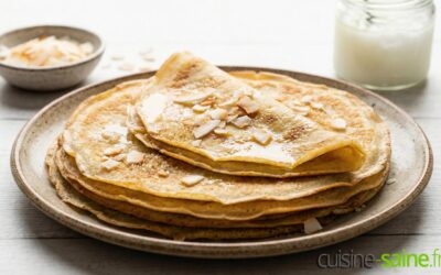 Crêpes à la noix de coco sans gluten ni lactose