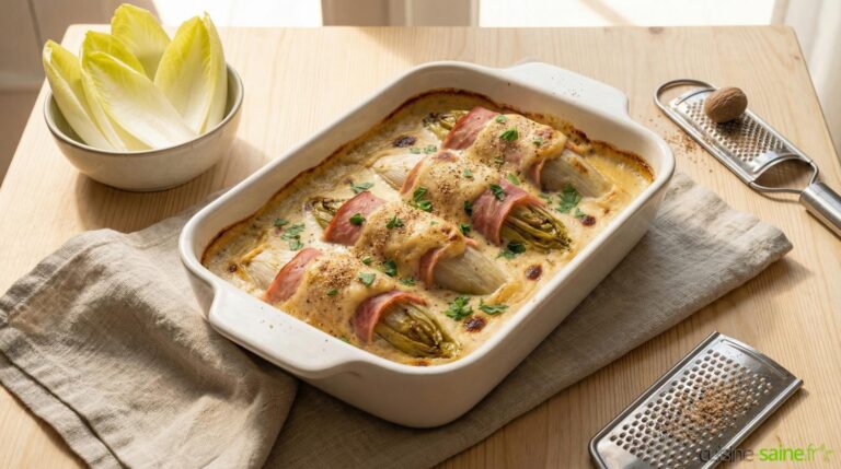 Recette endives au jambon sans gluten sans lactose