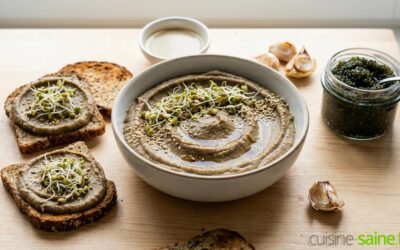 Mousse de lentilles vertes à l’ail à tartiner pour l’apéro