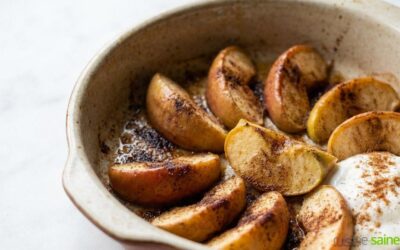Quartiers de pommes rôties au four à la cannelle