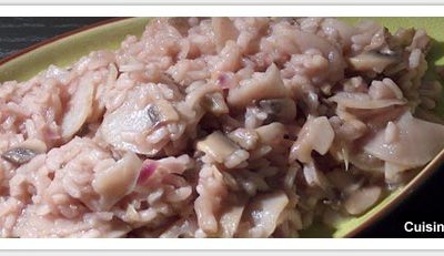 Recette bio et végétarienne : risotto de topinambours et champignons