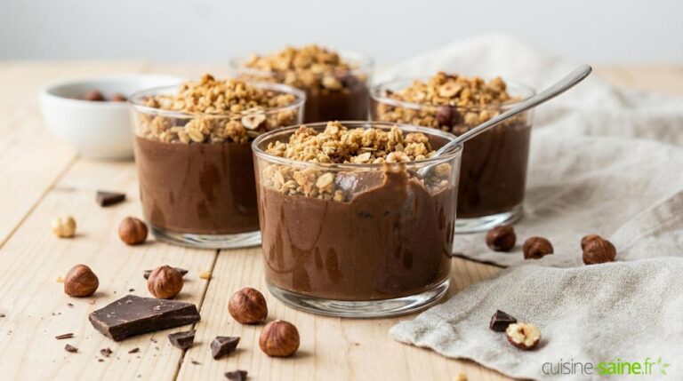 Crème au chocolat façon crumble vegan sans gluten