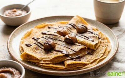 Crêpes sans gluten à la farine de châtaigne saveur vanille sucrée