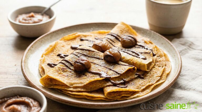 Crêpes sans gluten à la farine de châtaigne saveur vanille sucrée