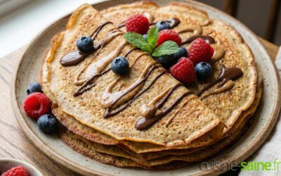 Crêpes sans gluten ni lait à la farine de riz et châtaigne