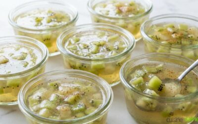 Gelée de kiwi et poire à l’agar-agar
