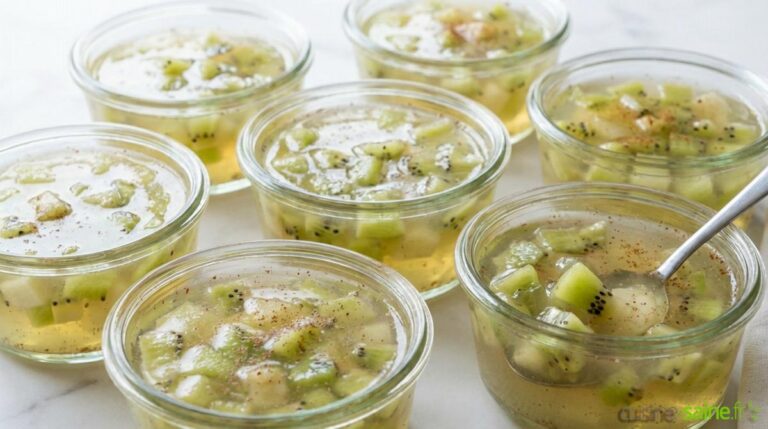 Gelée de kiwi et poire à l'agar-agar