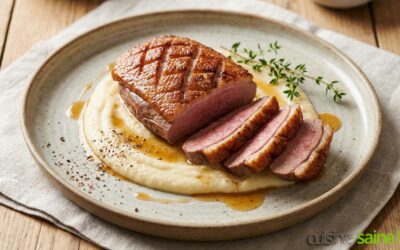 Magret de canard à la purée de panais et de radis noir