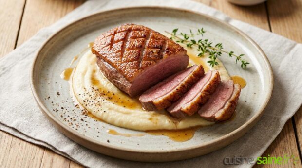 Recette de magret de canard à la purée de panais et de radis noir