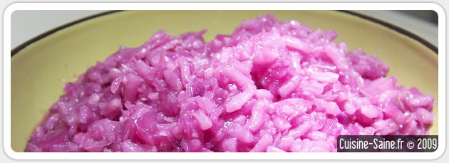 Recette de risotto au chou rouge « ambiance violette »