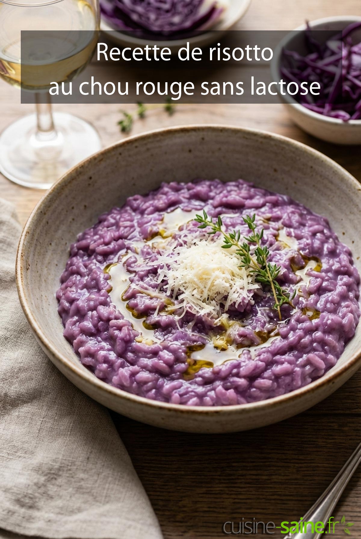 Recette de risotto au chou rouge