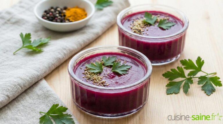Aspic de betteraves au persil et curcuma à l'agar agar