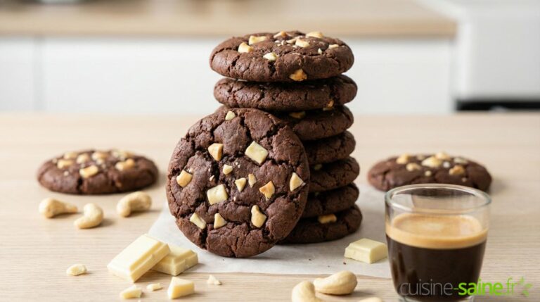Cookies "Double Chocolat" aux noix de cajou et pointe de café sans gluten