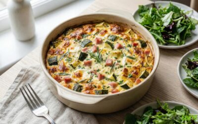 Flan de courgette au jambon blanc sans gluten ni lactose