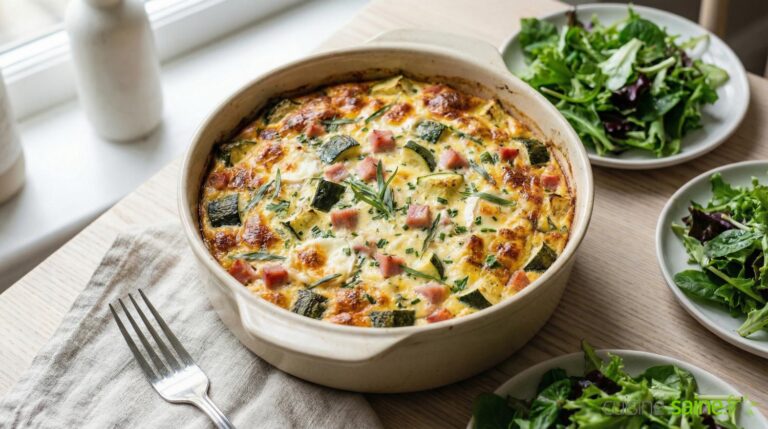 Flan de courgette au jambon blanc sans gluten ni lactose