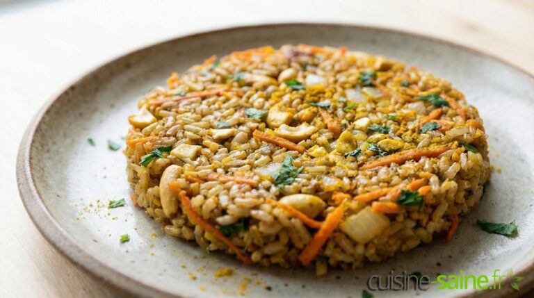 Galettes de riz complet au curcuma, carottes et noix de cajou sans gluten