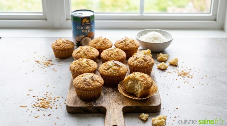 Recette de muffins à la noix de coco sans gluten ni lactose
