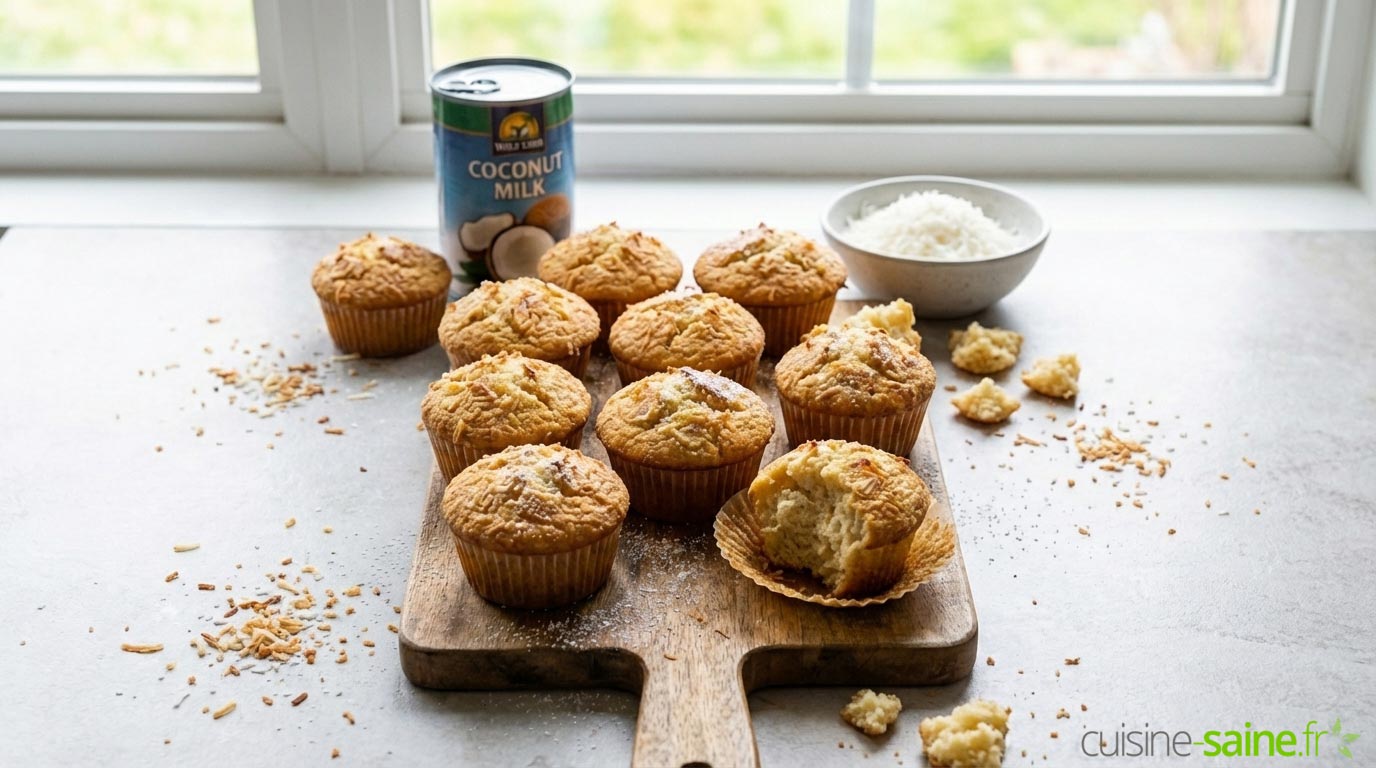 Muffins à la noix de coco sans lait