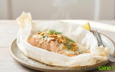 Papillotes de saumon aux amandes sans gluten ni lactose