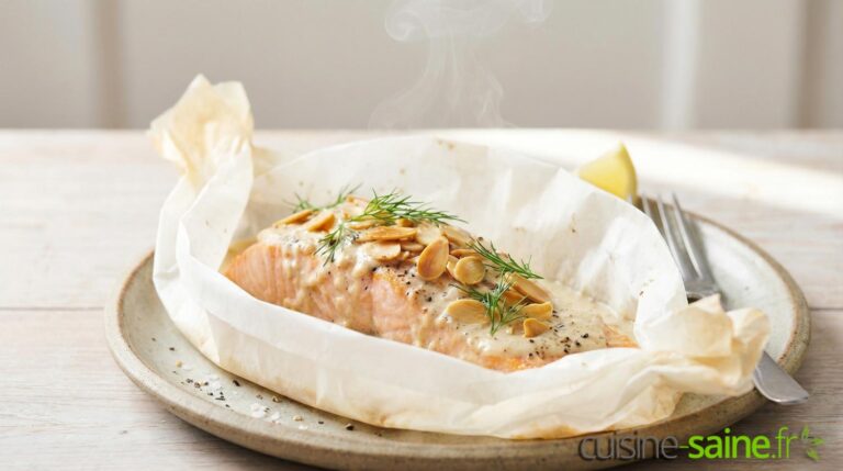Papillotes de saumon aux amandes sans gluten ni lactose