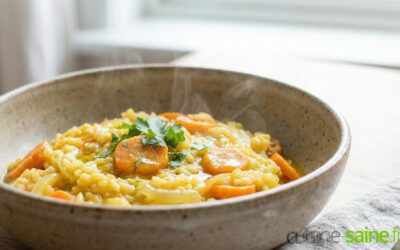Recette de risotto aux carottes et curcuma