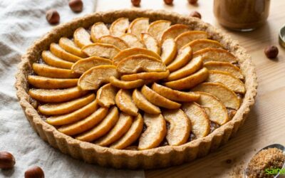 Tarte aux pommes sans gluten saveur noisette