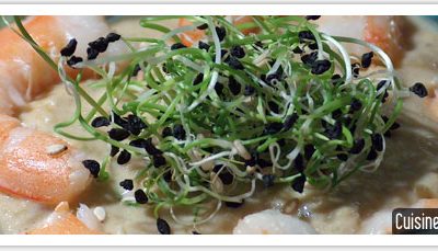 Tartinade de pois chiche aux crevettes