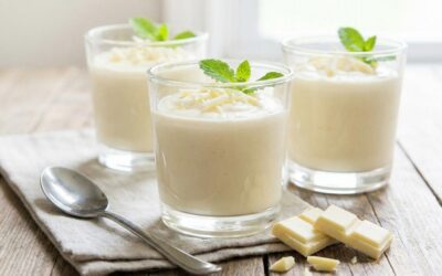 Crème mousseuse au chocolat blanc et tofu soyeux