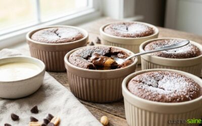 Fondant au chocolat à la cacahuète sans gluten sans lactose