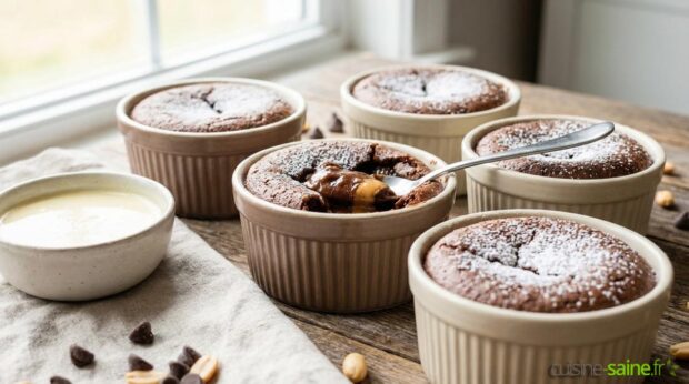 Fondant au chocolat à la cacahuète sans gluten sans lactose