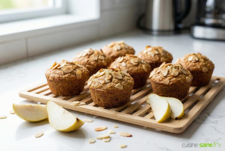 Muffins aux poires et amandes sans gluten ni lactose