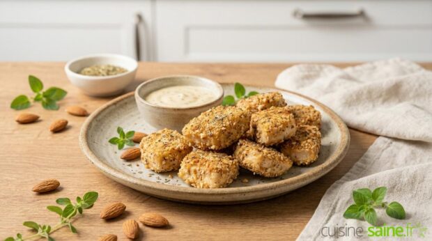 Nuggets de poulet panés à l'amande et herbes de Provence (sans gluten)