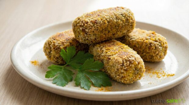 Croquettes de lentilles au quinoa sans gluten ni lactose