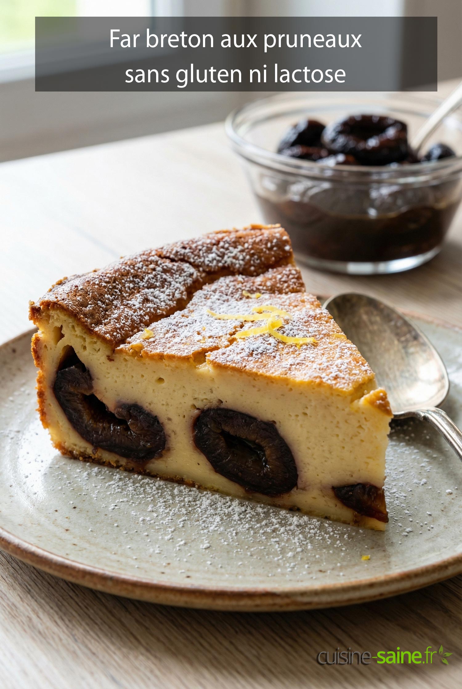 Far breton aux pruneaux sans gluten ni lactose