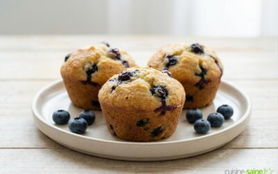 Muffins aux myrtilles sans gluten sans lactose