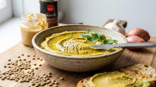 Tartinade de lentilles au curcuma
