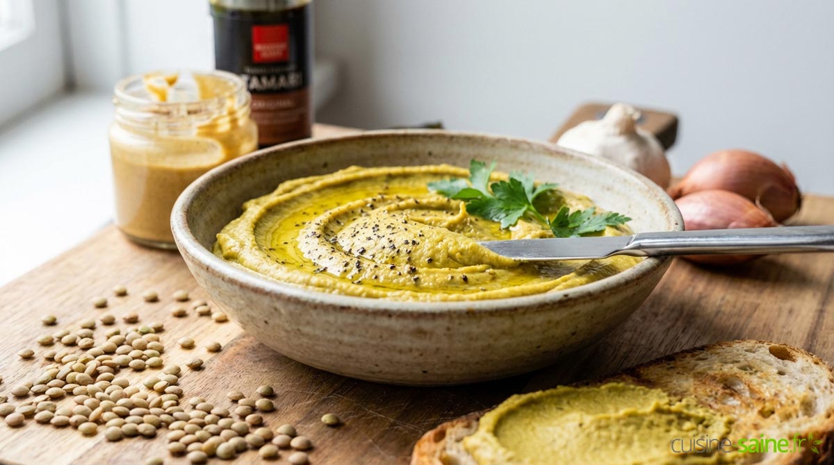 Tartinade de lentilles au curcuma