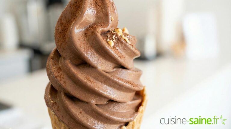 Glace au chocolat à l'italienne sans lait ni œuf