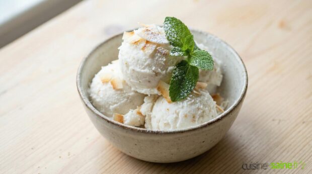 Glace à la noix de coco sans lactose