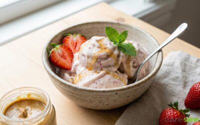 Glace à la fraise sans lactose
