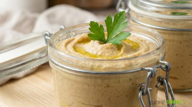 Pâté végétal de pois chiches au persil et cajou en bocal