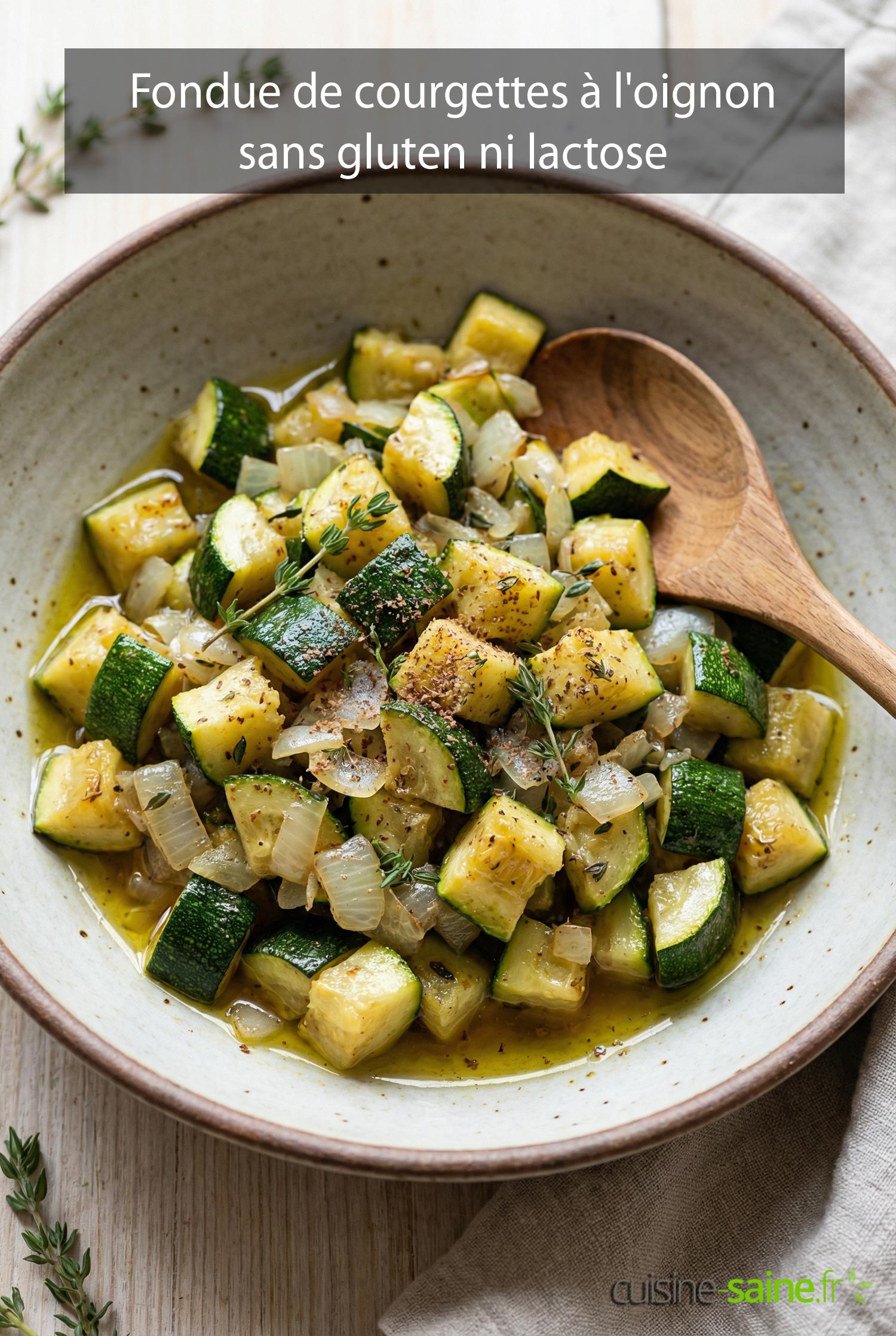 Fondue de courgettes à l'oignon