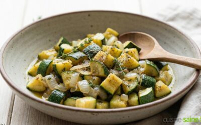 Fondue de courgettes à l’oignon sans gluten ni lactose