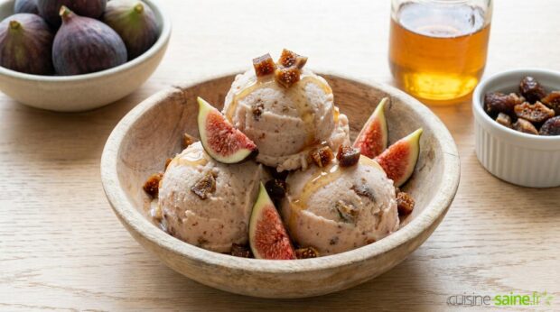 Glace à la figue sans oeuf, sans lactose