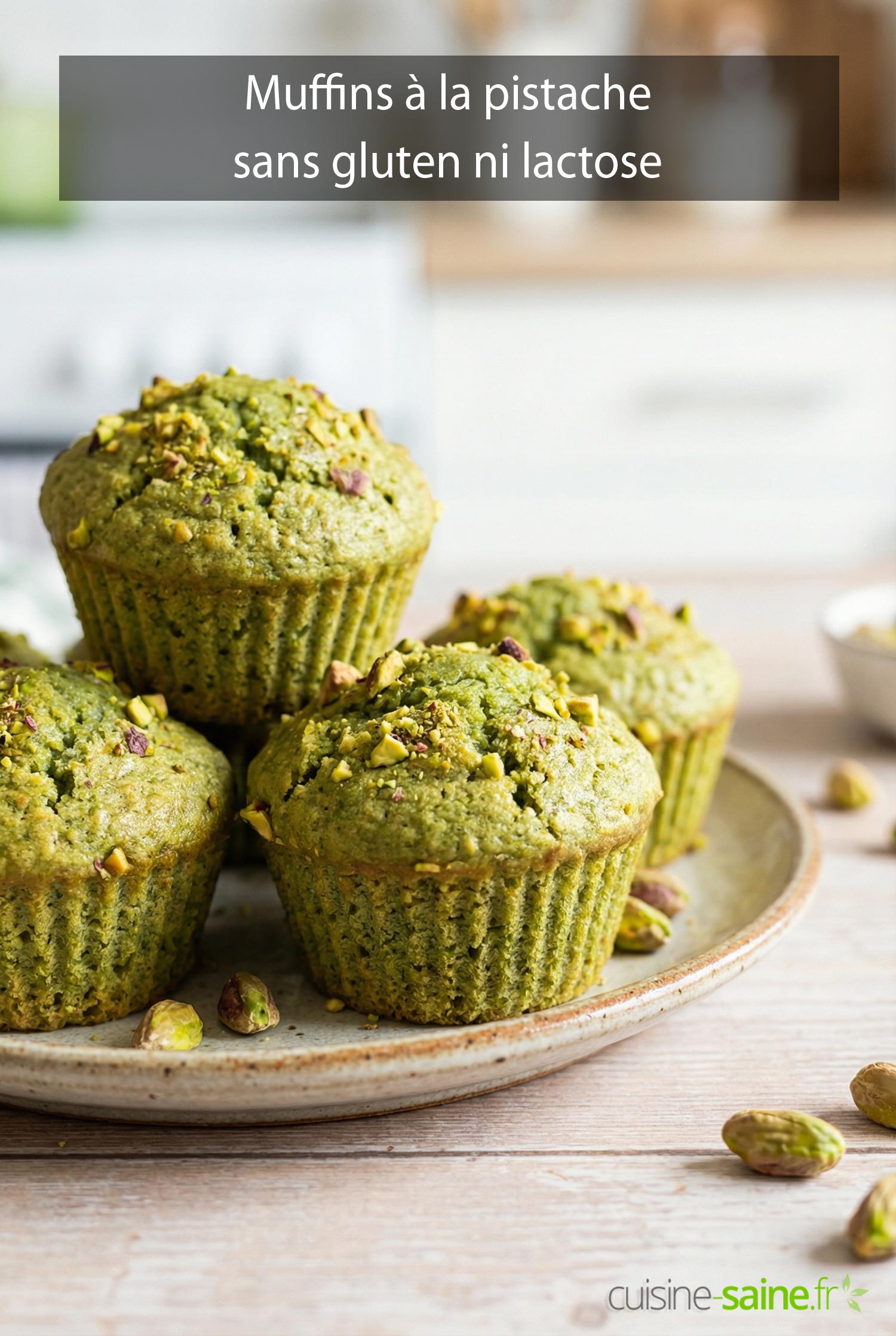 Muffins à la pistache sans gluten ni lactose