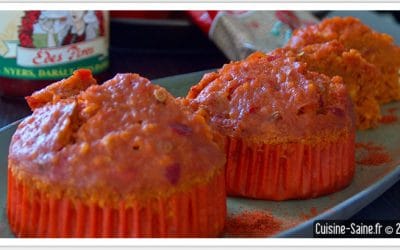 Recette bio : muffins salés au paprika et poivron