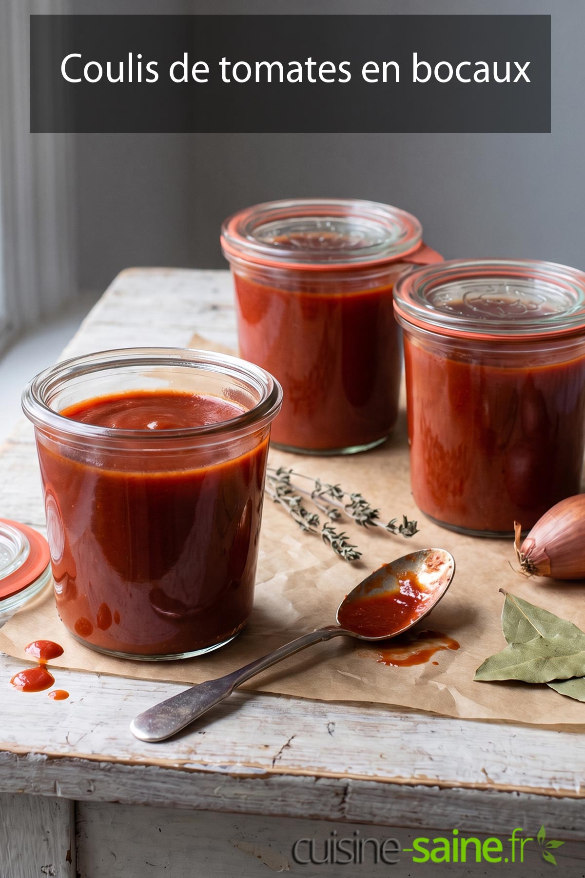Coulis de tomates en bocaux