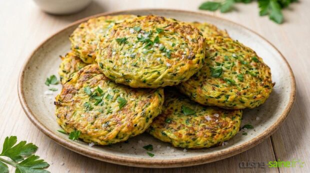 Galettes de courgettes au chèvre sans gluten