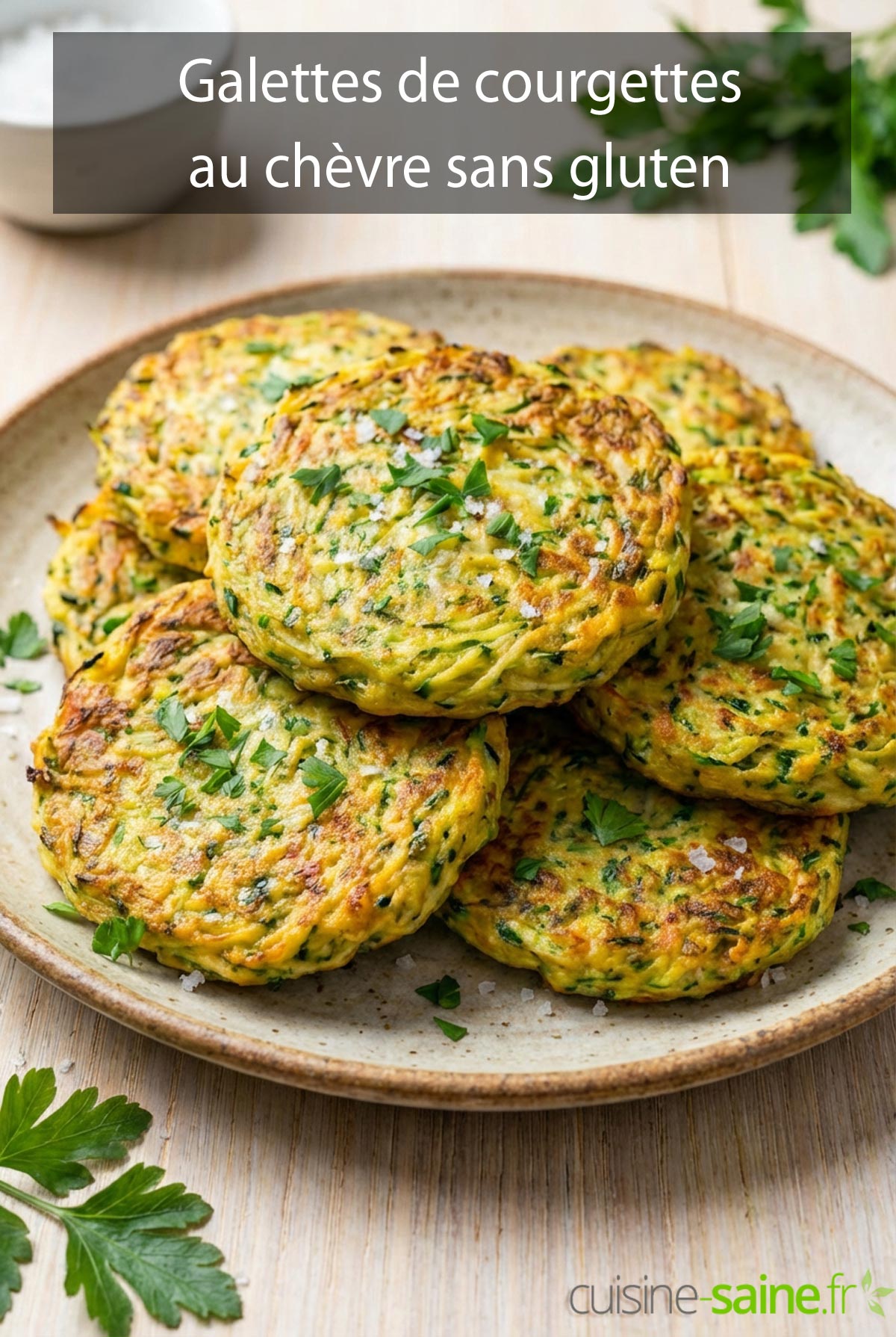 Galettes de courgettes au chèvre sans gluten
