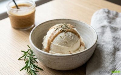 Glace au romarin sans lait, sans œuf